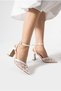 Sparkling Stone Embellished Heeled Shoes 9 cm Stylish Women's Shoes