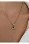 Steel Gold Cat Eye Necklace 45 cm (+5 cm Extension) - 3