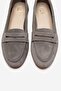 F02 Light Gray Suede Genuine Leather Women's Loafer Shoes - 2