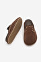 Women's Genuine Leather Studded Troklu Sabo Daily Slippers Sufite Brown Suede - 8