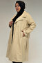53073 plus size belted leather trench coat - beige - 5