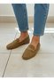 Daily Classic Model Non-Slip Sole Suede Close Toe Women's Ballet Shoes