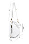 Women's Faux Leather White Shoulder Bag - 2