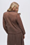 Women's Ruffle Detailed Textured Solid Color Shirt - 5