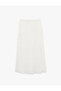 Comfortable Fit Layered White Women's Skirt 6Sak70015Pw - 4