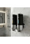 2 Compartment Wall Mounted Liquid Soap Dispenser Shampoo Shower Gel Dispenser Stylish Design 2X500Ml - 3