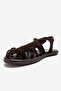 Alone Brown Suede Genuine Leather Women's Sandals - 6