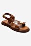 Quella Tan Genuine Leather Buckle Women's Sandals - 3