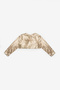 Gold Long Sleeve Sequined Girls' Crop Blouse - 3
