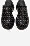 Harlow Black Leather Genuine Leather Troc Women's Wedge Sole Slippers - 2