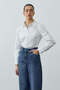 Sparkly Baggy Straight Fit Denim Trousers Navy Blue - 3