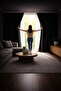Black Blackout Background Curtain Blackout Sunshade Lightproof Thick Fabric Plain Pleat - 4