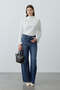 Drawstring Modal Knitted Blouse Ecru - 6