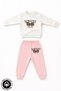 Baby Girl Ribbon Printed 100% Cotton 6-9-12 Months Top and Bottom 2-Piece Baby Girl Set - 4