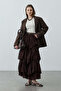 Multi-Layered Chiffon Skirt Brown - 2