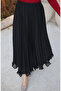 Pleated Chiffon Skirt 71262-01 Black - 3