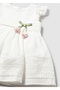 Flower-Detail Dress for Ages 1-4 - Cream - 5