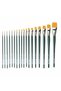 1870 Series Brush No:4 Nova Synthetic Flat Oil Painting and Acrylic Painting Brush - 2