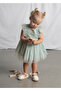 Hair Band+Dress Set for Ages 1-4 - Green - 4