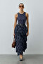 Multi-Piece Plaid Skirt Navy Blue - 5