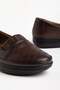 Genuine Leather Embroidery Detailed Brown Large Size Women's Shoes for Daily Wear - 3