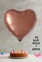 Chocolate Brown Heart Foil Balloon Retro Heart Balloon 18" 45cm