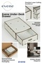Hidden Drawer Organizer under Desk Storage Container White Color Model 5 - 8