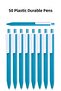 Plastic Ballpoint Pen 50Pcs Press-Type Ballpoint Pen School Business Office Ballpoint Pen