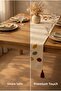 100% Cotton Linen Bohemian Punch Embroidered Table Runner – 40X 130 Elegant and Natural Tablecloth - 7