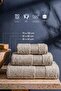 Softy 3-Piece Stone Cotton Hand, Face and Bath Towel Set 30X50 - 50X85 - 70X135 cm - 4