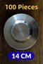 Stainless Chrome Steel Forged Patterned Breakfast Plate and Appetizer Plate (4-6-12-30-50-100 Pieces Optional) - 4