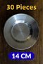 Stainless Chrome Steel Forged Patterned Breakfast Plate and Appetizer Plate (4-6-12-30-50-100 Pieces Optional) - 4