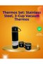 500 ml Heat Protected Steel Thermos and Cup Set |   Silicone Based, Stylish and Practical