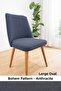 Chair Cover-Large Oval Lycra Sand Pattern Chair Cover Washable Elastic Kitchen Chair Cover