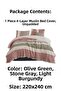 Muslin Double Bedspread 4 Layers 220X240 cm 100% Cotton Striped Sofa Cover Tv Blanket - 2