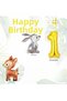 Cylan and Cute Rabbit Foil Ballon Gold Age Ballon Birthday Party Set Ornament - 3