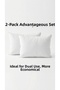 Throw Pillow Inner Cushion 2-Piece Premium Bead Silicone 40X60 cm 400 Gr Not Fluffy, Not Collapsing, Vacuum Washable