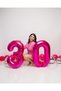 3 Years Old Fuchsia Pink Foil Balloon Birthday and Party Balloon 34 Inch 76-80 cm - 4