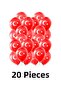 Turkish Flag Balloon Moon Star Printed Red Flag Balloons 20 Pieces - 3