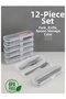 12-Piece Multi-Purpose Multix Box Travel Type Makeup Accessory Box, Travel Box, Cutlery Box