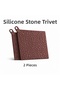 2 Pieces of Brown Silicone Trivets