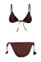 Kahverengi Üçgen Çiçek Aplikeli Normal Bel Regular Bikini Takımı TBESS26BT00073 - 5