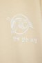 Beige Oversized /Wide Cut 100% Cotton Back Printed T-Shirt Tmnss23Ts00170 - 5