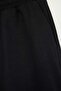 Black Elastic Waist Linen Look 100% Cotton Woven Men's Shorts & Bermuda Tmnss26Sr00008 - 6