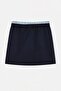 Navy Blue Woven Plus Size Skirt Tbbss26Az00023 - 6
