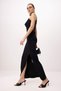 Black Lace Detailed Transparent Knitted Maxi Evening Dress & Graduation Dress Tprss26Ae00081 - 3