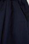 Navy Blue Woven Plus Size Skirt Tbbss26Az00023 - 4