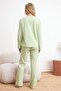 Mint %100 Pamuklu Çiçekli Örme Pijama Takımı THMAW25PT00187 - 4