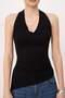 Siyah Fitted/Vücuda Oturan Boyundan Bağlamalı Kolsuz Yumuşak Örme Bluz TWOSS26BZ00361 - 3