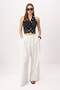 Black Polka Dot Crop Halter Neck Blouse Twoss26Bz00529 - 2